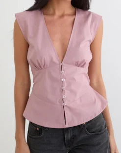 Devlon Blouse in Dusty Rose