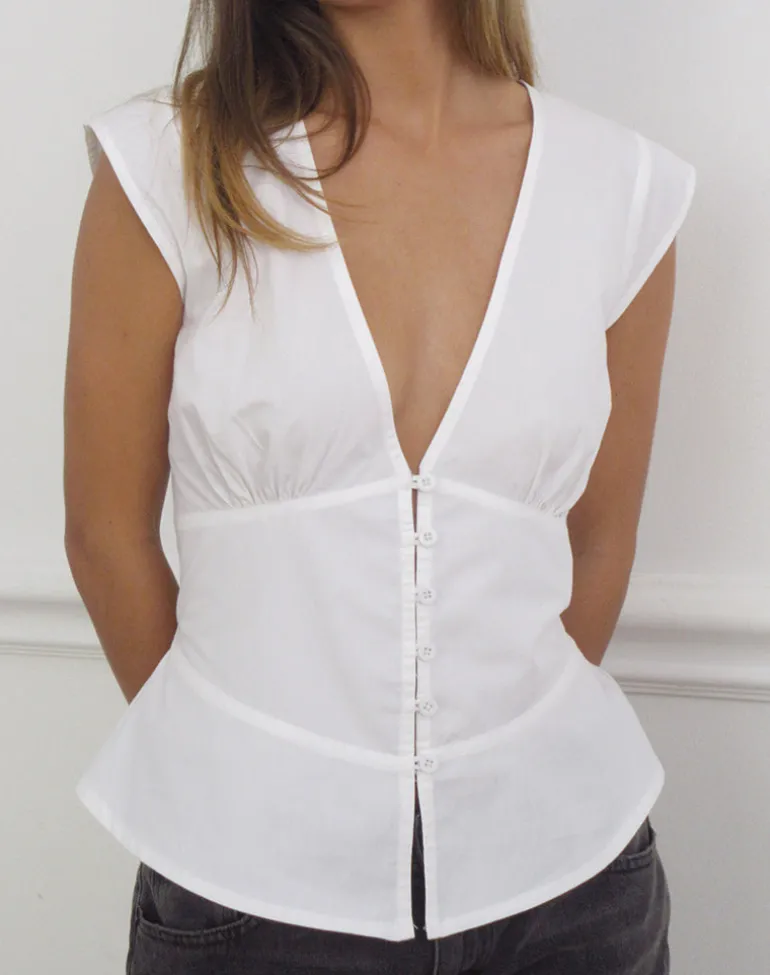 Devlon Blouse in White