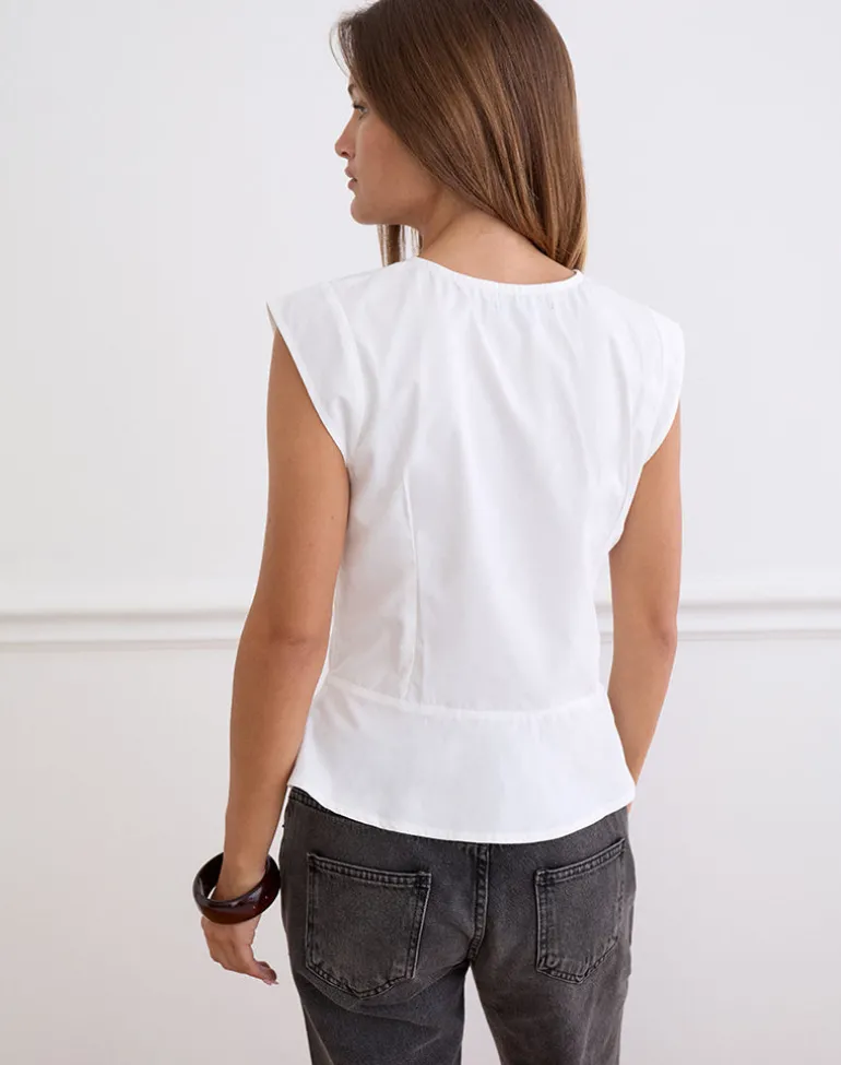 Devlon Blouse in White