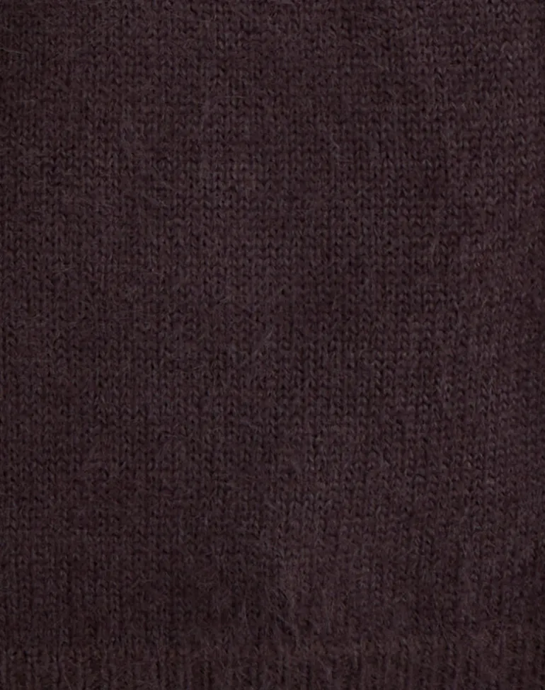 Dikara Jumper with Scarf in Knit Brown