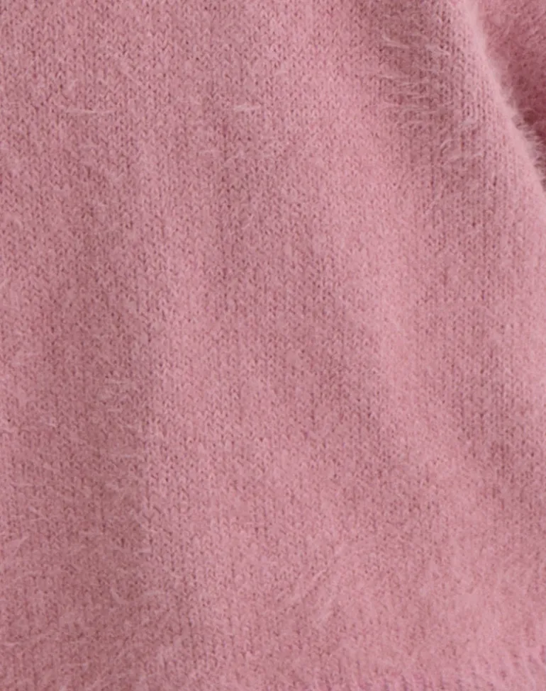 Dikara Jumper with Scarf in Knit Dusty Pink