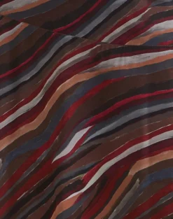 Diona Midi Skirt in Chiffon 70's Shadow Stripe