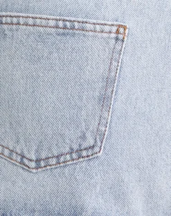 Distressed Mini Skirt in Blue Bleach