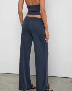 Donata Trouser in Ocean Storm with Belt