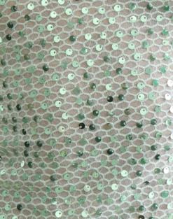 Dudley Vest Top in Sequin Knit Aqua Blue