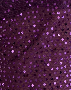 Dudley Vest Top in Sequin Knit Plum Wine