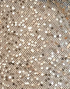 Dudley Vest Top in Sequin Mesh Gold