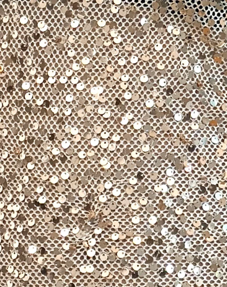 Dudley Vest Top in Sequin Mesh Gold