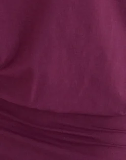 Edwina Off the Shoulder Mini Dress in Deep Purple
