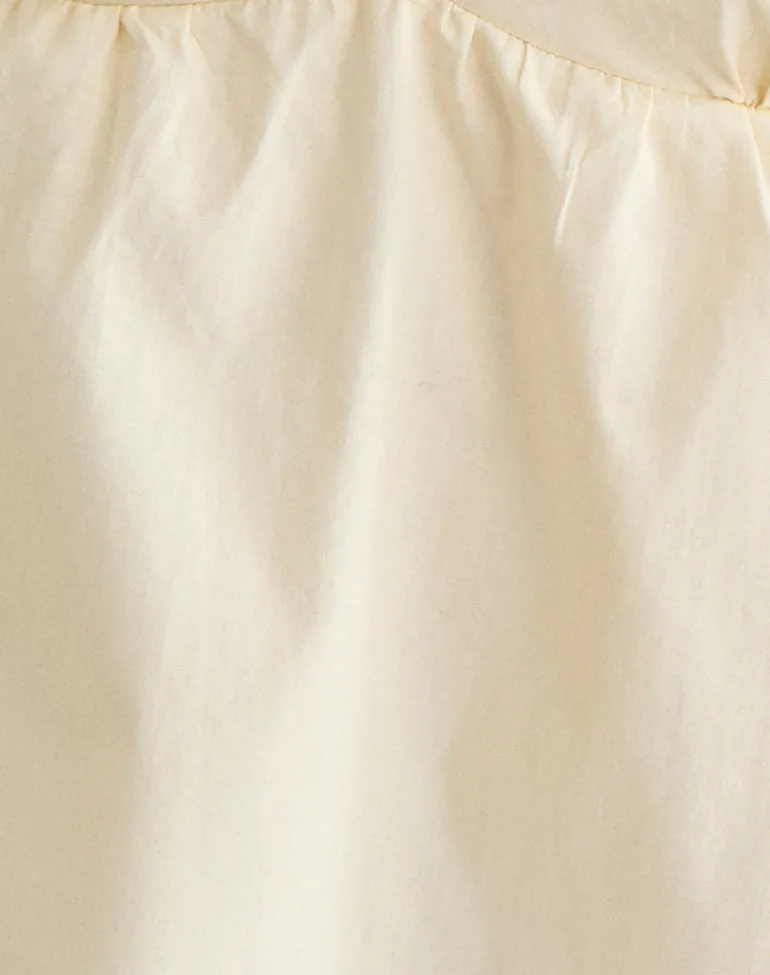 Eldana Halterneck Top in Poplin Buttermilk