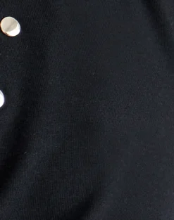 Elske Top with Studs in Rayon Jersey Black