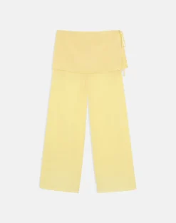 Eluna Trouser in Chiffon Pastel Yellow