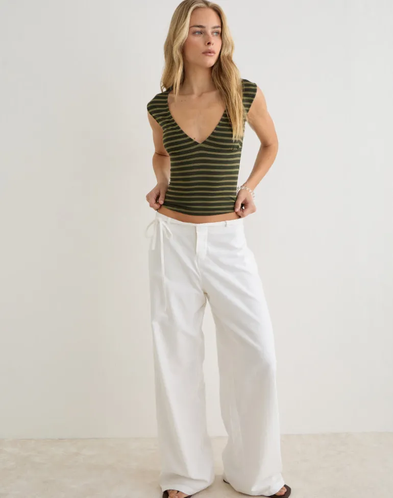 Emberlo Top in Wide Stripe Green