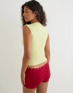 Emberly Plunge Top in Pistachio