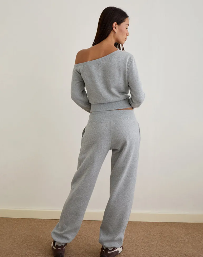 Epsie Oversized Jogger in Grey Marl