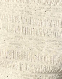 Erika Backless Top in Sequin Mesh Ivory