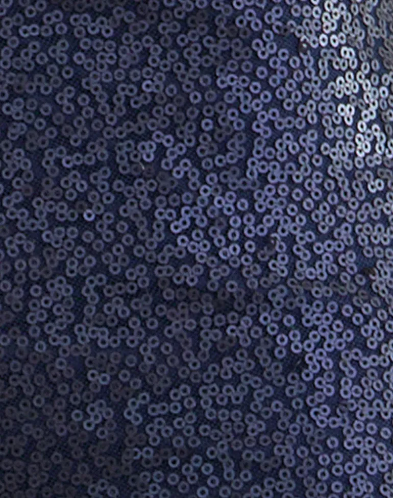 Erna Micro Short in Drape Sequin Navy