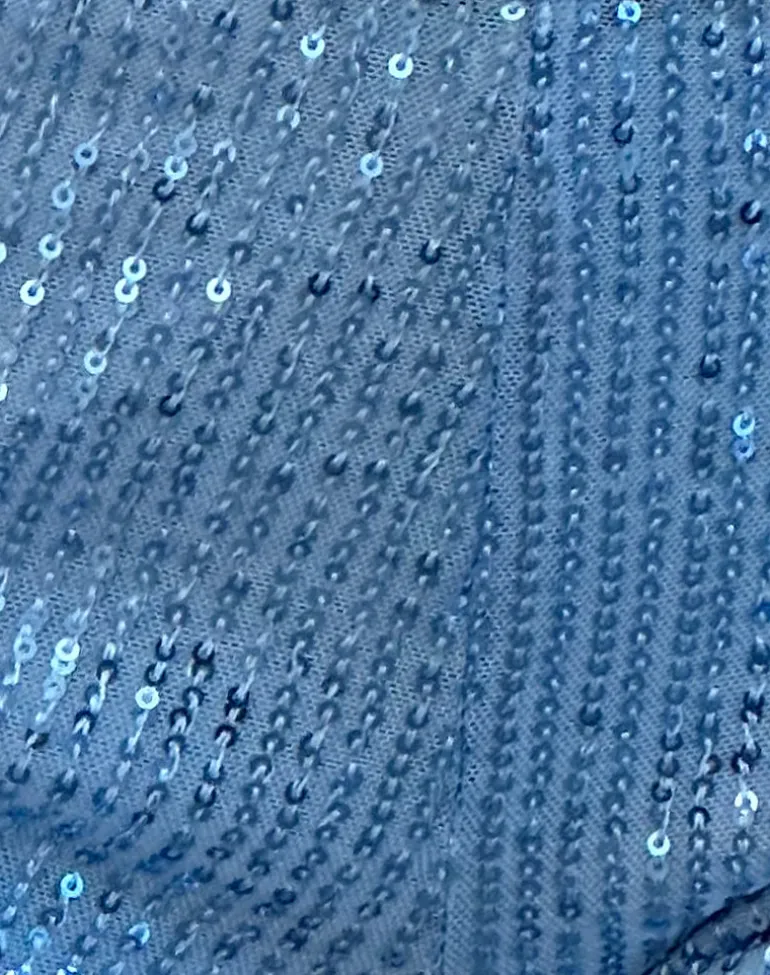 Erna Micro Short in Light Blue Mini Sequin