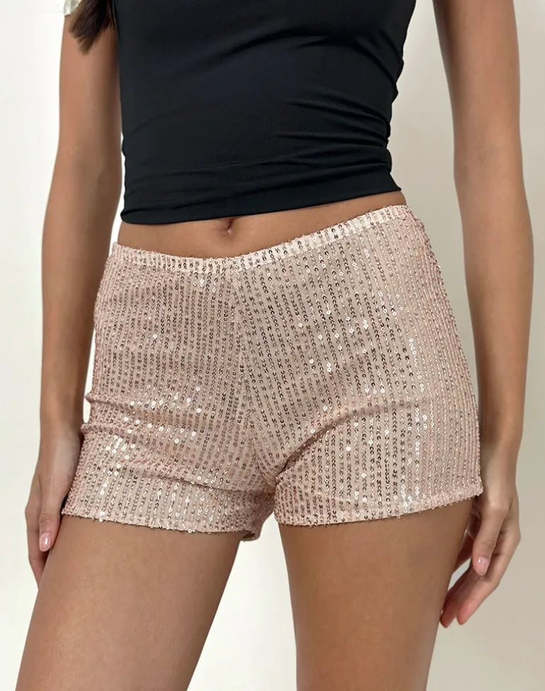 Erna Micro Short in Sequin Bronze