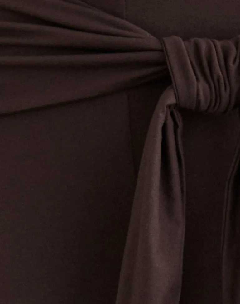 Esata Wrap Trouser in Bitter Chocolate