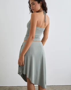 Esmeray Midi Ring Skirt in London Fog