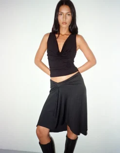 Esmeray Midi Skirt In Black