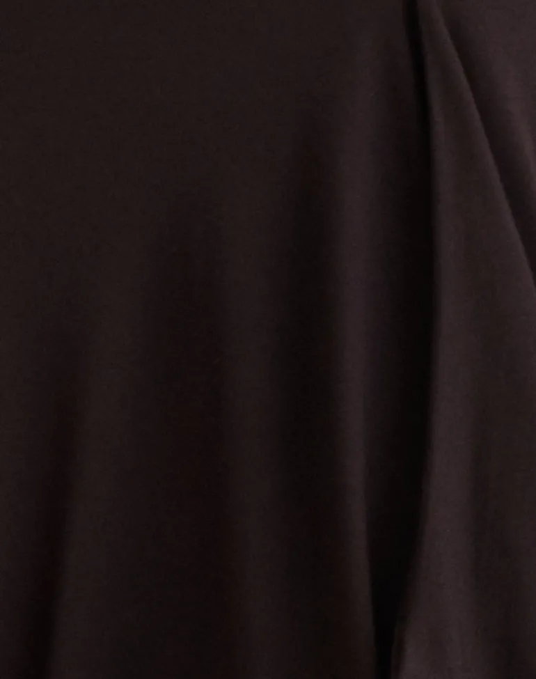 Esmeray Midi Skirt in Chocolate Brown