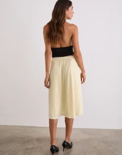 Esmeray Midi Skirt in Knit Buttercream