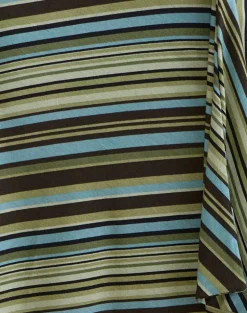 Esmeray Midi Skirt in Mixed Stripe Green