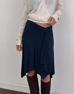 Esmeray Midi Skirt in Navy
