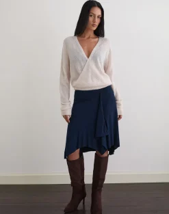 Esmeray Midi Skirt in Navy