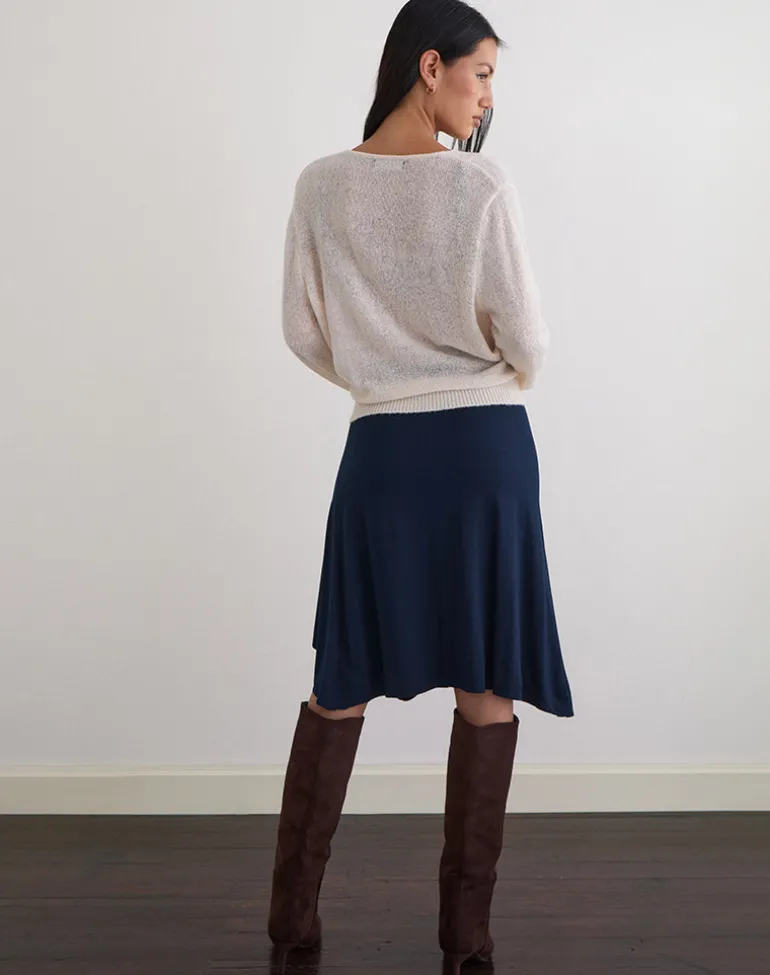 Esmeray Midi Skirt in Navy