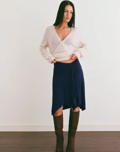 Esmeray Midi Skirt in Navy