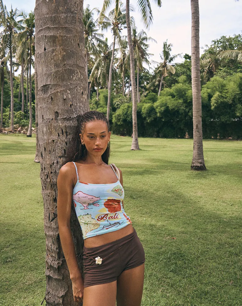 Eunia Micro Shorts in Deep Mahogany