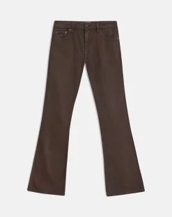 Extra Low Rise Flare Jeans in Dark Chocolate