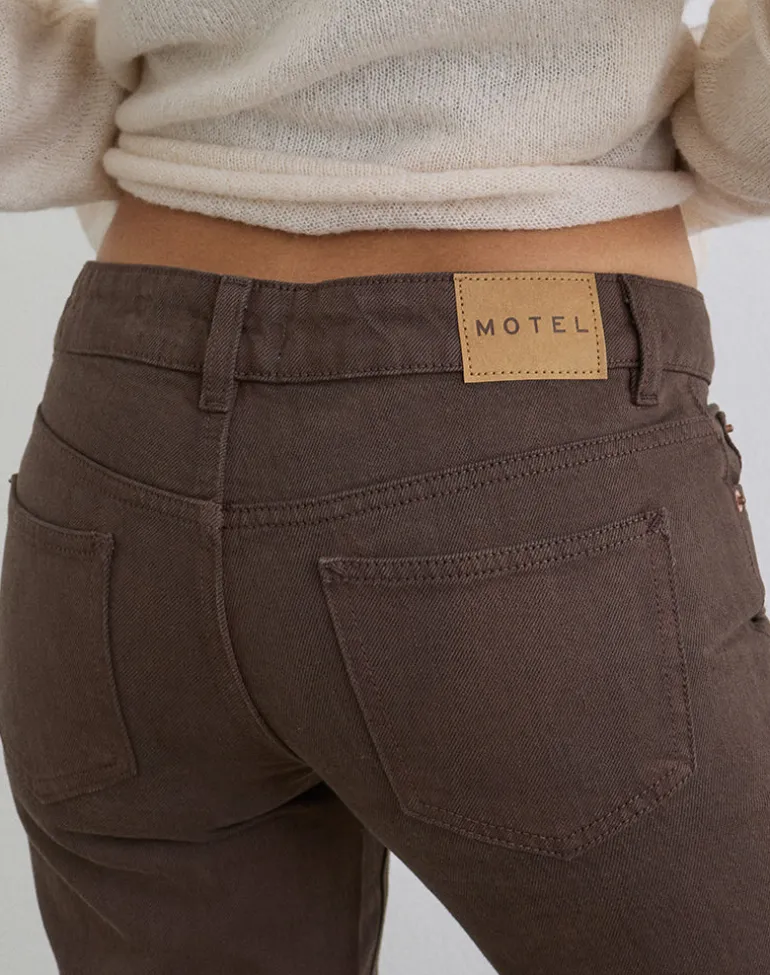 Extra Low Rise Flare Jeans in Dark Chocolate
