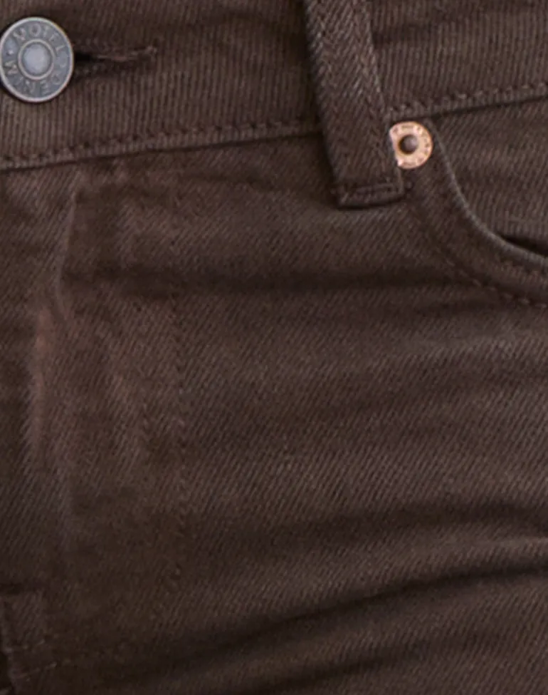 Extra Low Rise Flare Jeans in Dark Chocolate