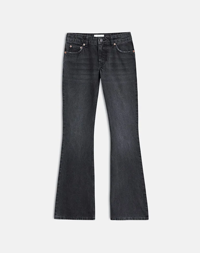 Extra Low Rise Flare Jeans in Vintage Black