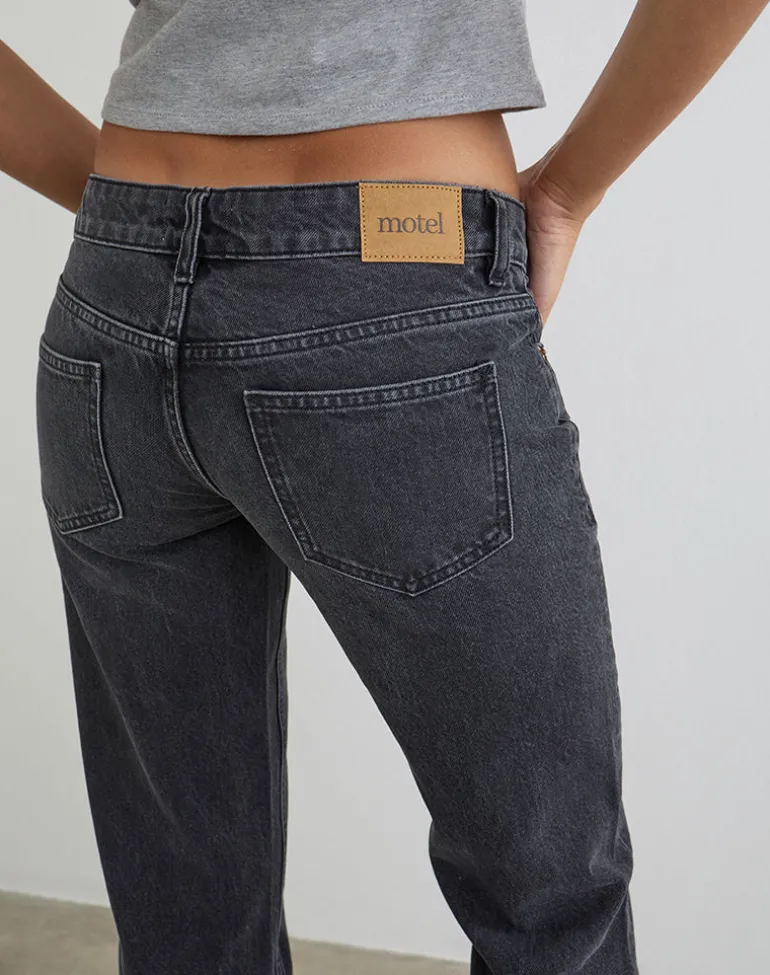 Extra Low Rise Flare Jeans in Vintage Black