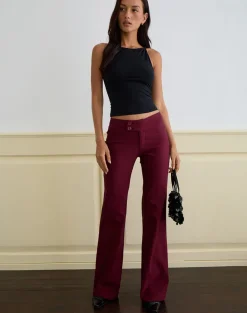 Falita Trouser in Tailoring Burgundy