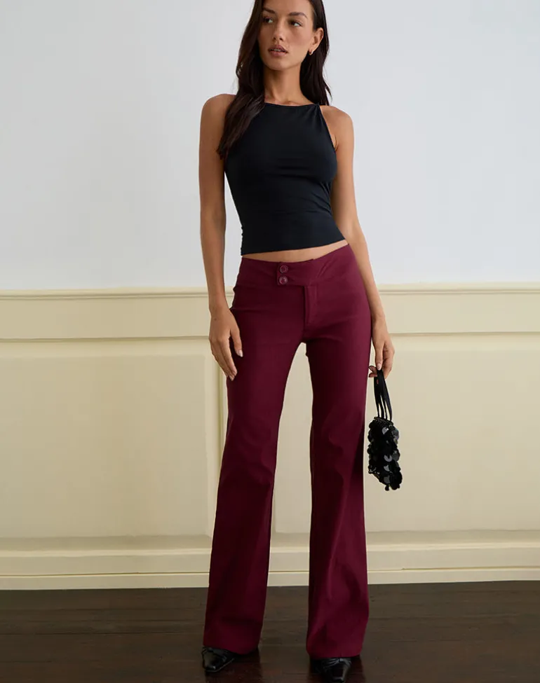 Falita Trouser in Tailoring Burgundy