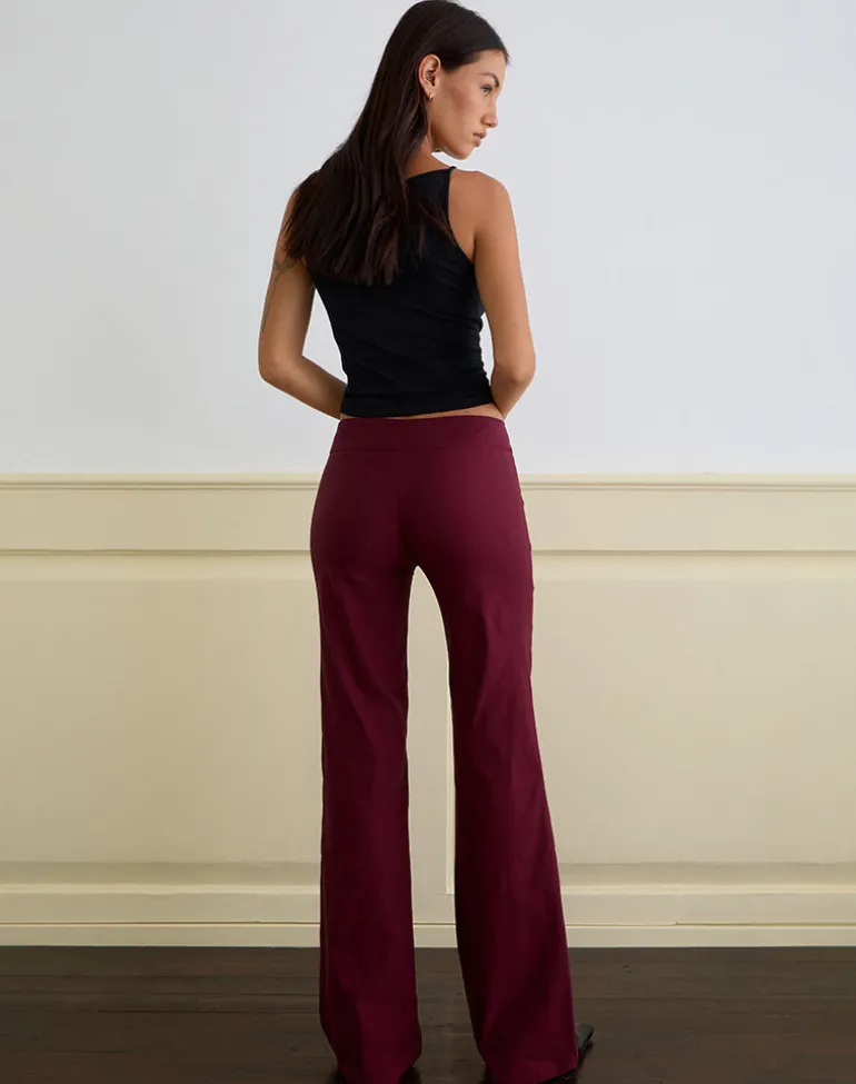 Falita Trouser in Tailoring Burgundy