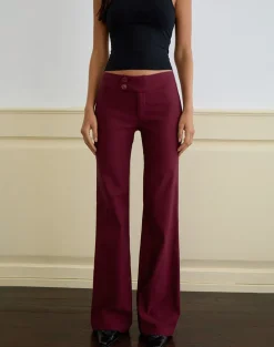 Falita Trouser in Tailoring Burgundy
