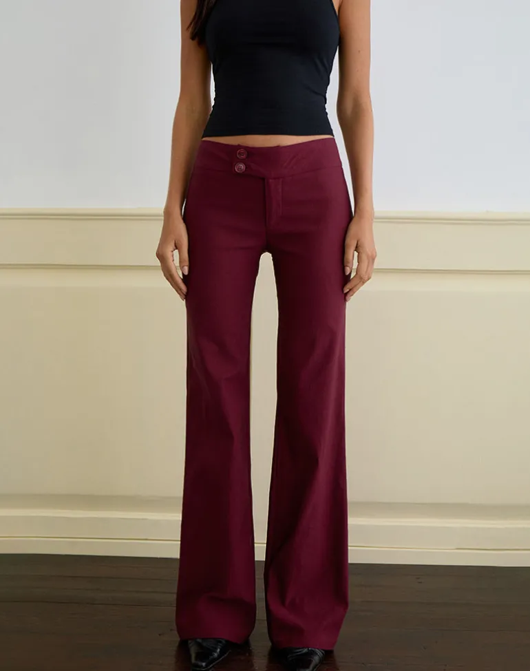 Falita Trouser in Tailoring Burgundy