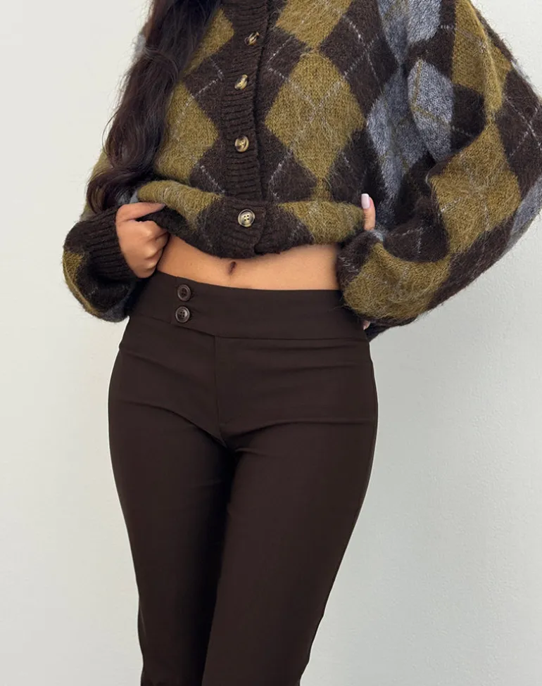 Falita Trouser in Tailoring Dark Brown