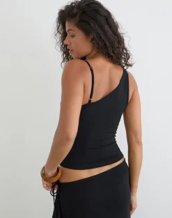 Fara Top with Beads in Jersey Black