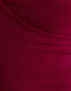 Fara Top with Beads in Jersey Burgundy