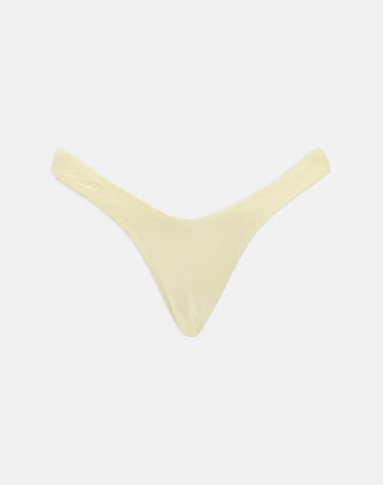 Farida Bikini Bottom in Butter Yellow