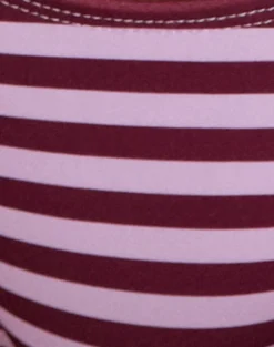 Farida Bikini Bottom in Vivid Lines Purple and Pink