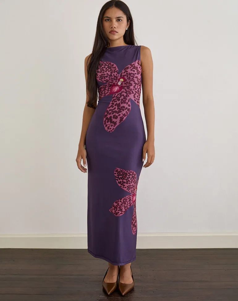 Fayola Maxi Dress in Vibrant Orchid Purple